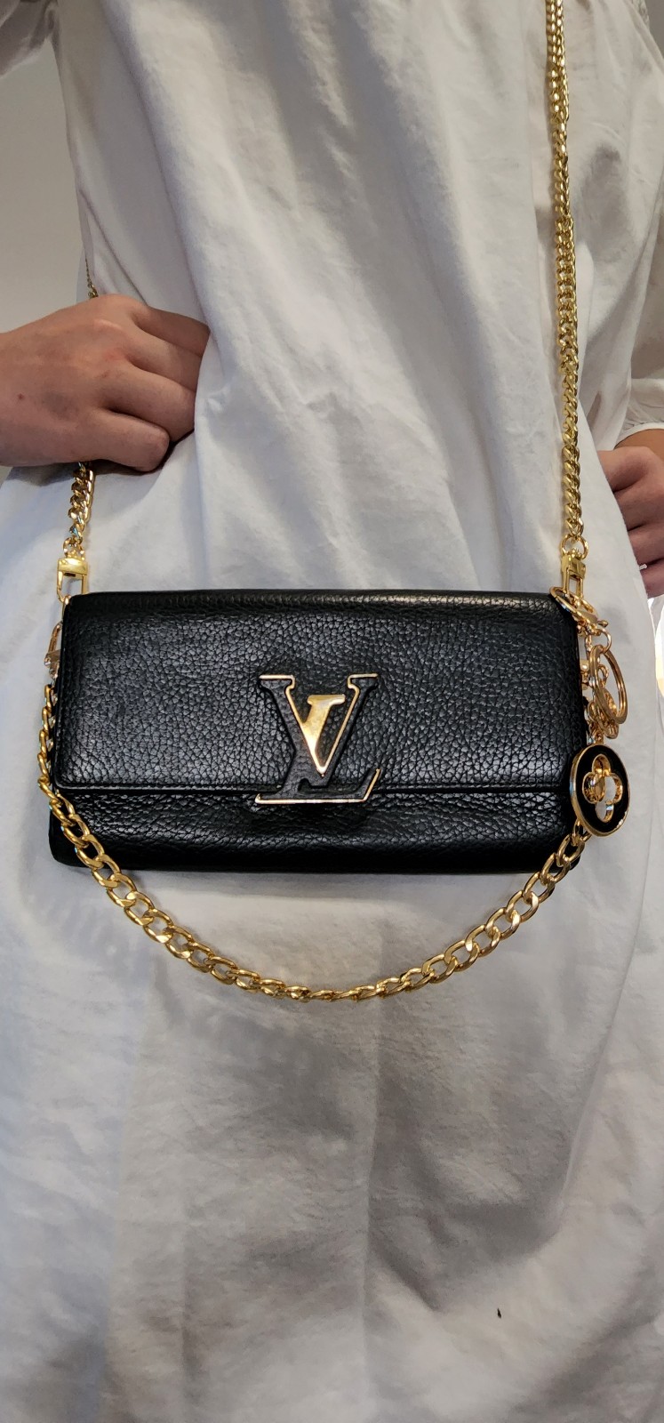 Louis Vuitton Portuguese Capucines Long Large Leather Wallet WOC Crossbody