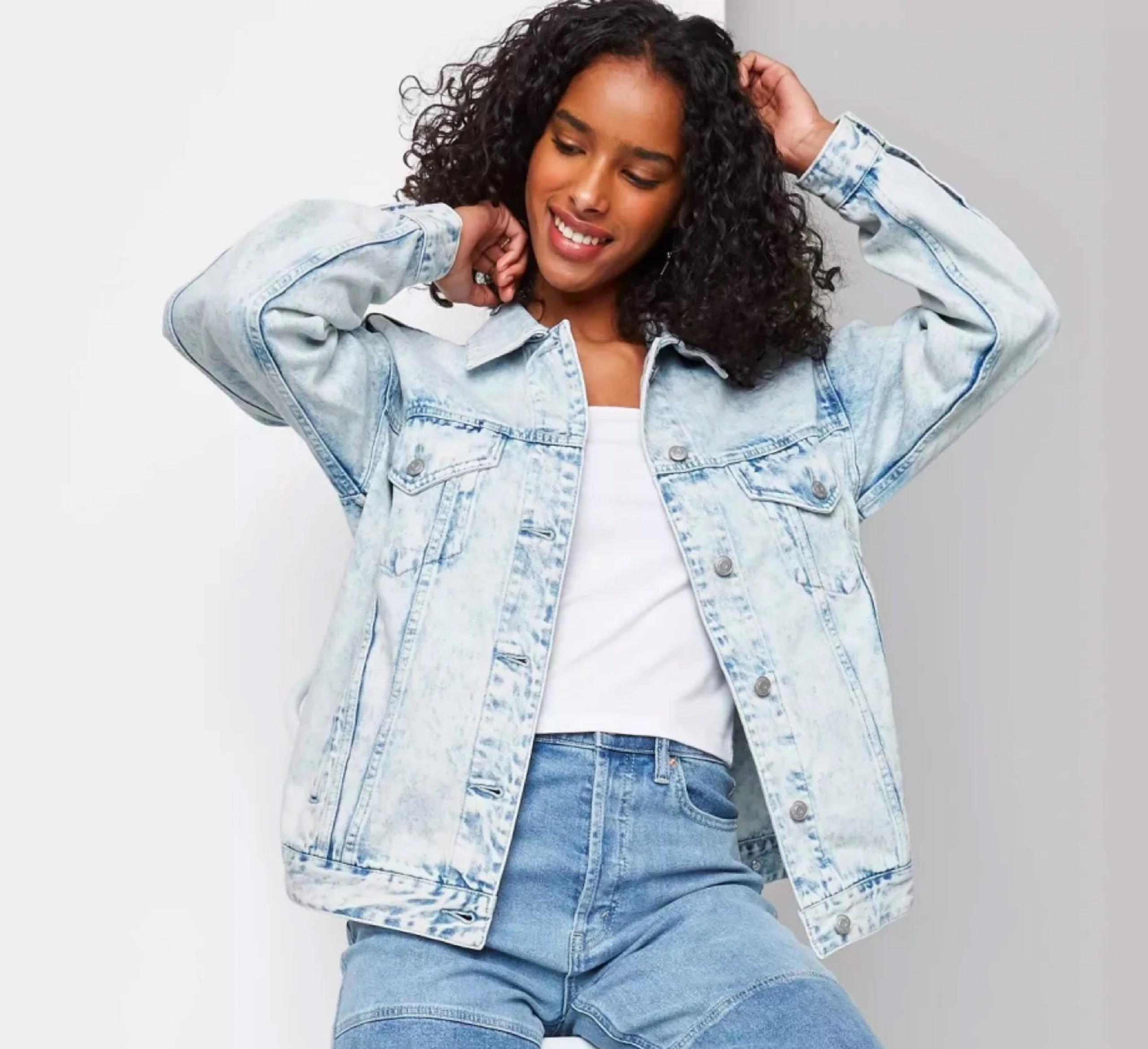 Wild Fable Acid Wash Denim Jacket