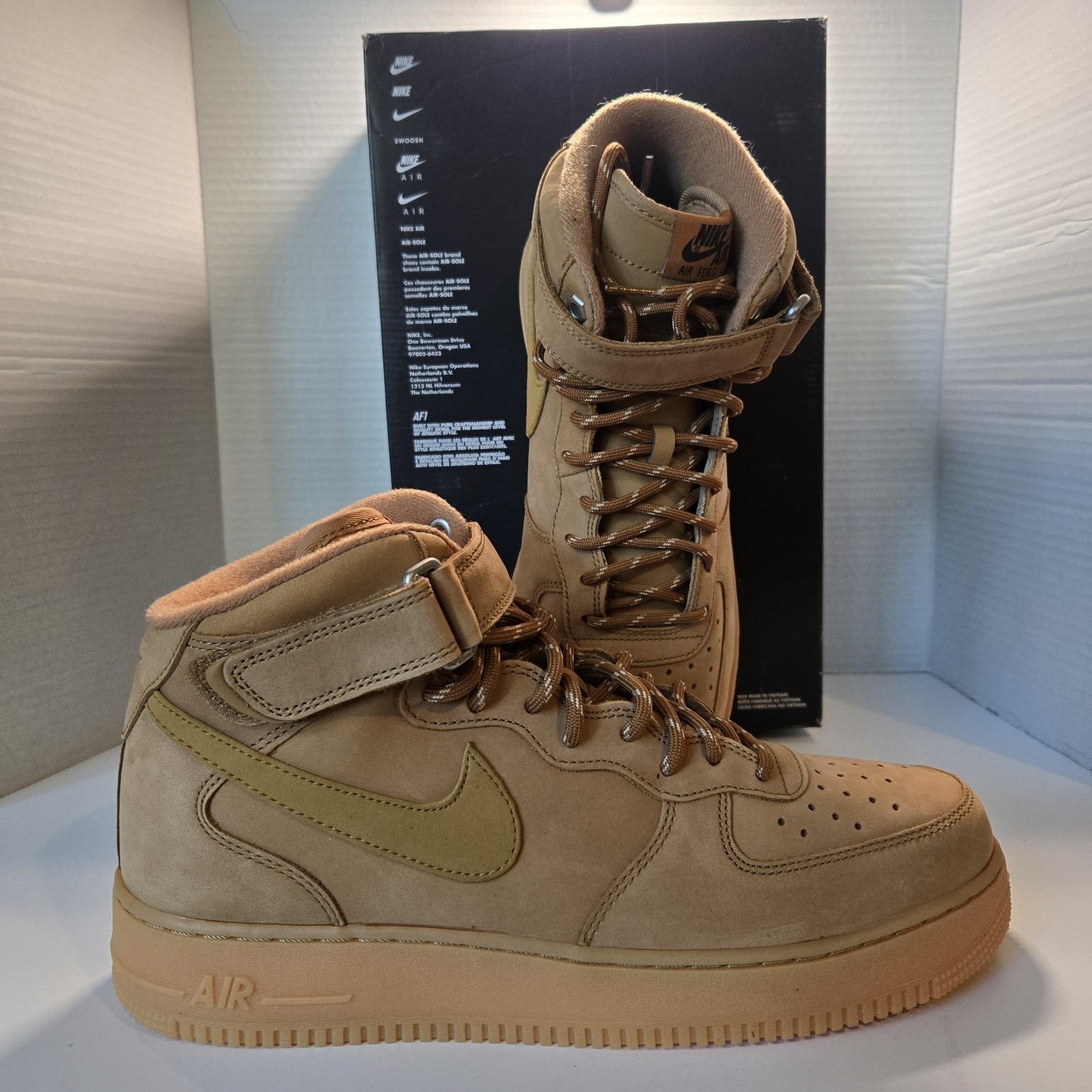 Nike Air Force Mid '07 Flax DJ9158-200 Wheat AF1 Casual Shoes