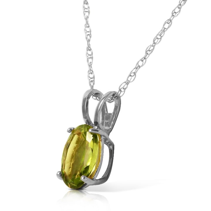 GOLD NECKLACE WITH NATURAL PERIDOT