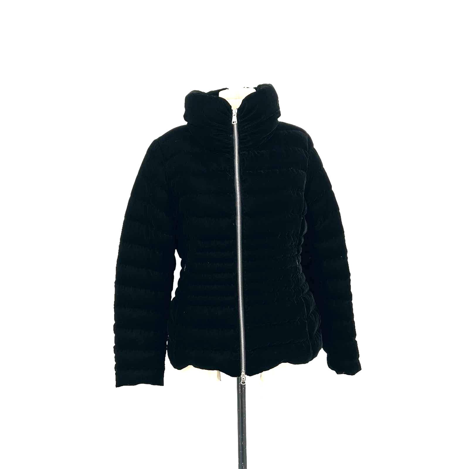 COLMAR ORIGINALS Black Velvet Puffer Jacket Duck Down Size 46 / US 10