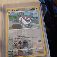 2021 POKEMON PURUGLY HOLOGRAM CARD NRMINT CONDITION