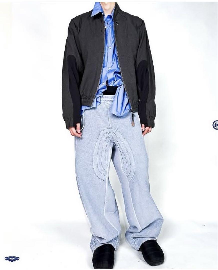 JIAN YE 25SS ORBIT PANTS (Dyed Aqua) | Moore