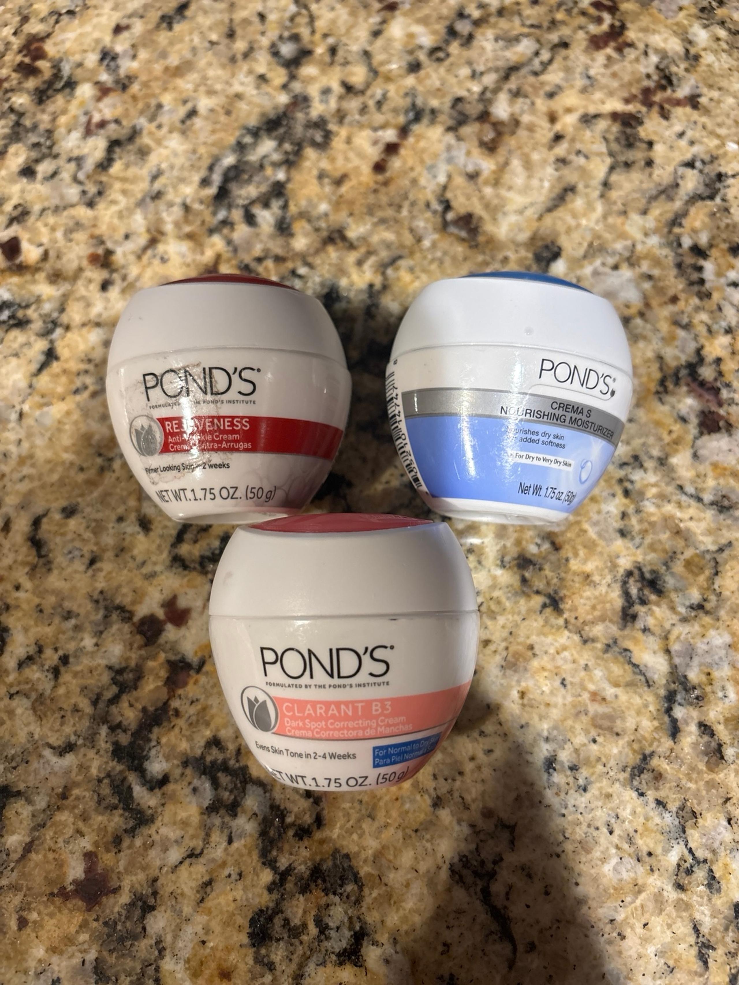 Bundle of 3 Pond’s Crema S Clarant B3 & Rejuveness Face Moisturizer Cream