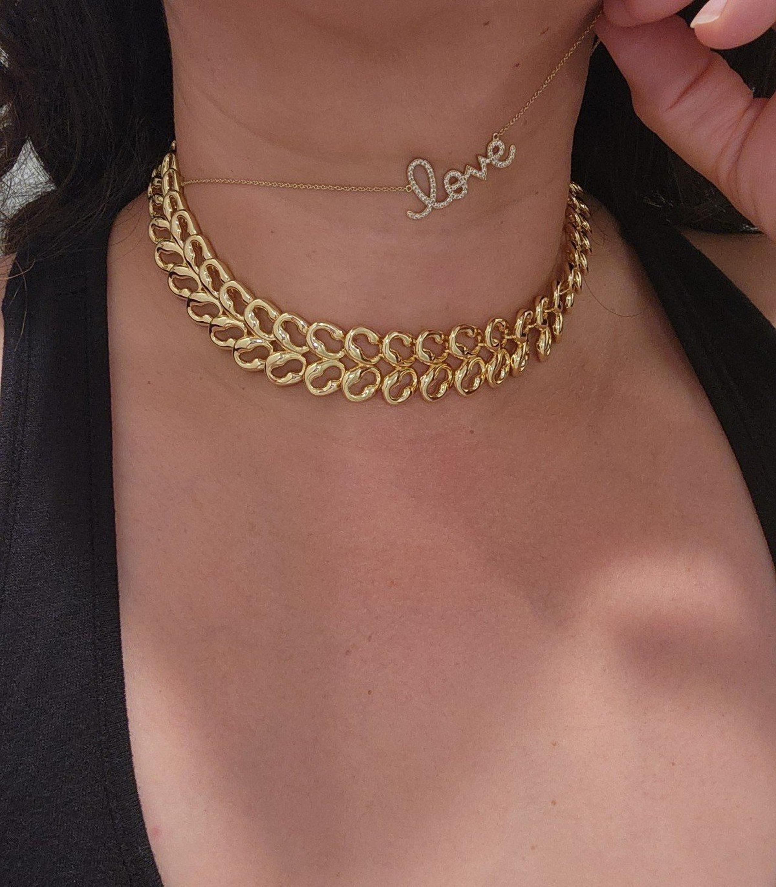 Choker Luv Aj Metal Lace