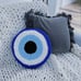 Evil eye crochet pillow handmade magic