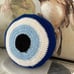 Evil eye crochet pillow handmade magic