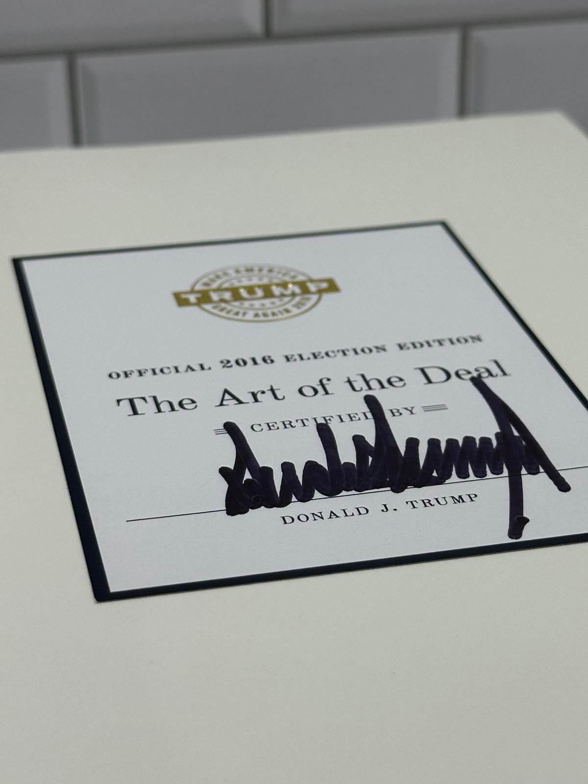 Donald Trump “The Art of the Deal” AUTOGRAPHED SIGNED 2016 Election Edition #2