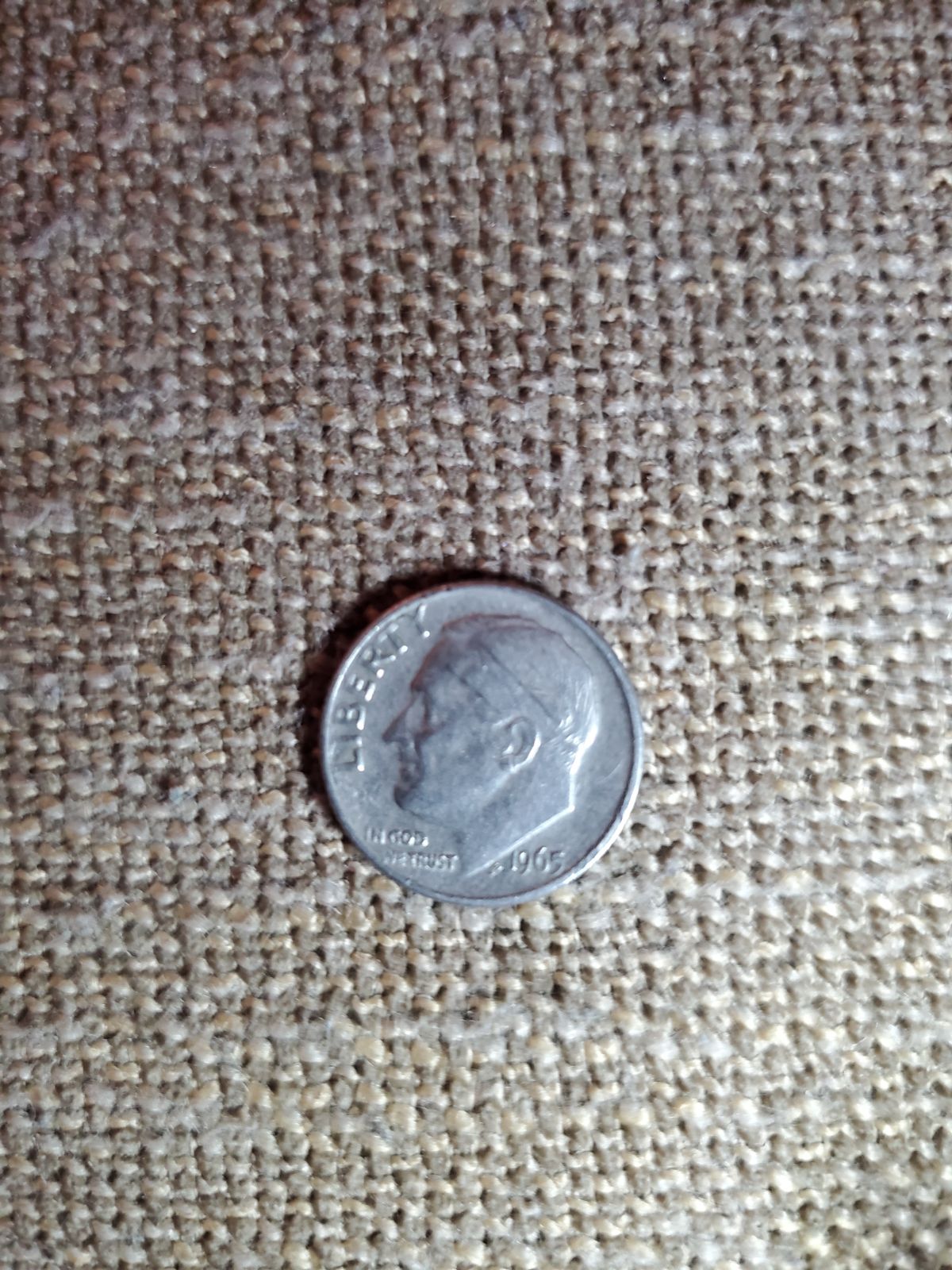 1965 Dime with errors. Has J S