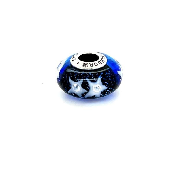 Pandora Blue Murano Star Glass Charm