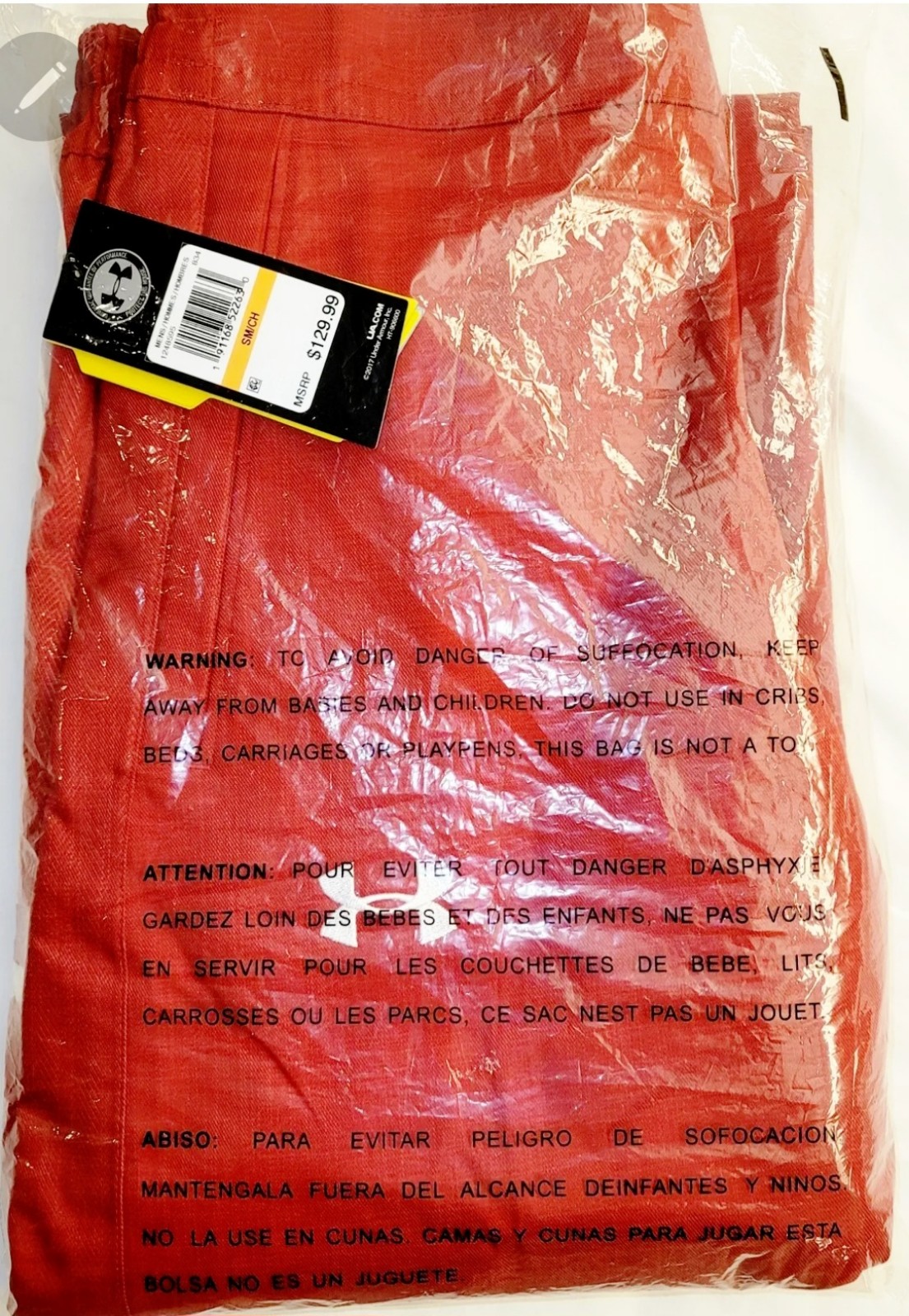 Under Armour Storm/Snow Pants Red Infrared Sz S Men NWT