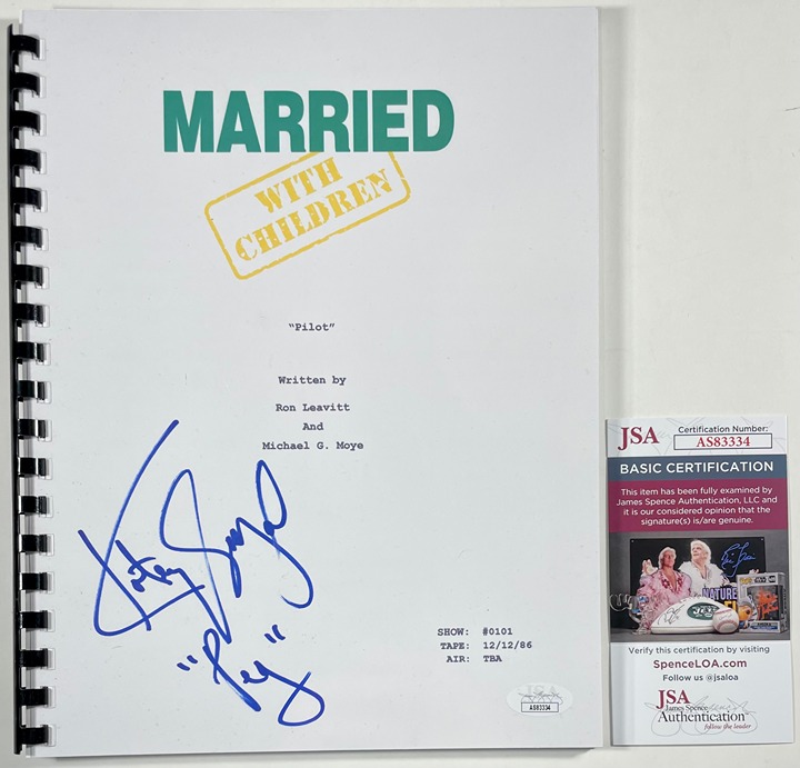 Katey Sagal Signed Married With Children Pilot Episode Script Autograph JSA COA