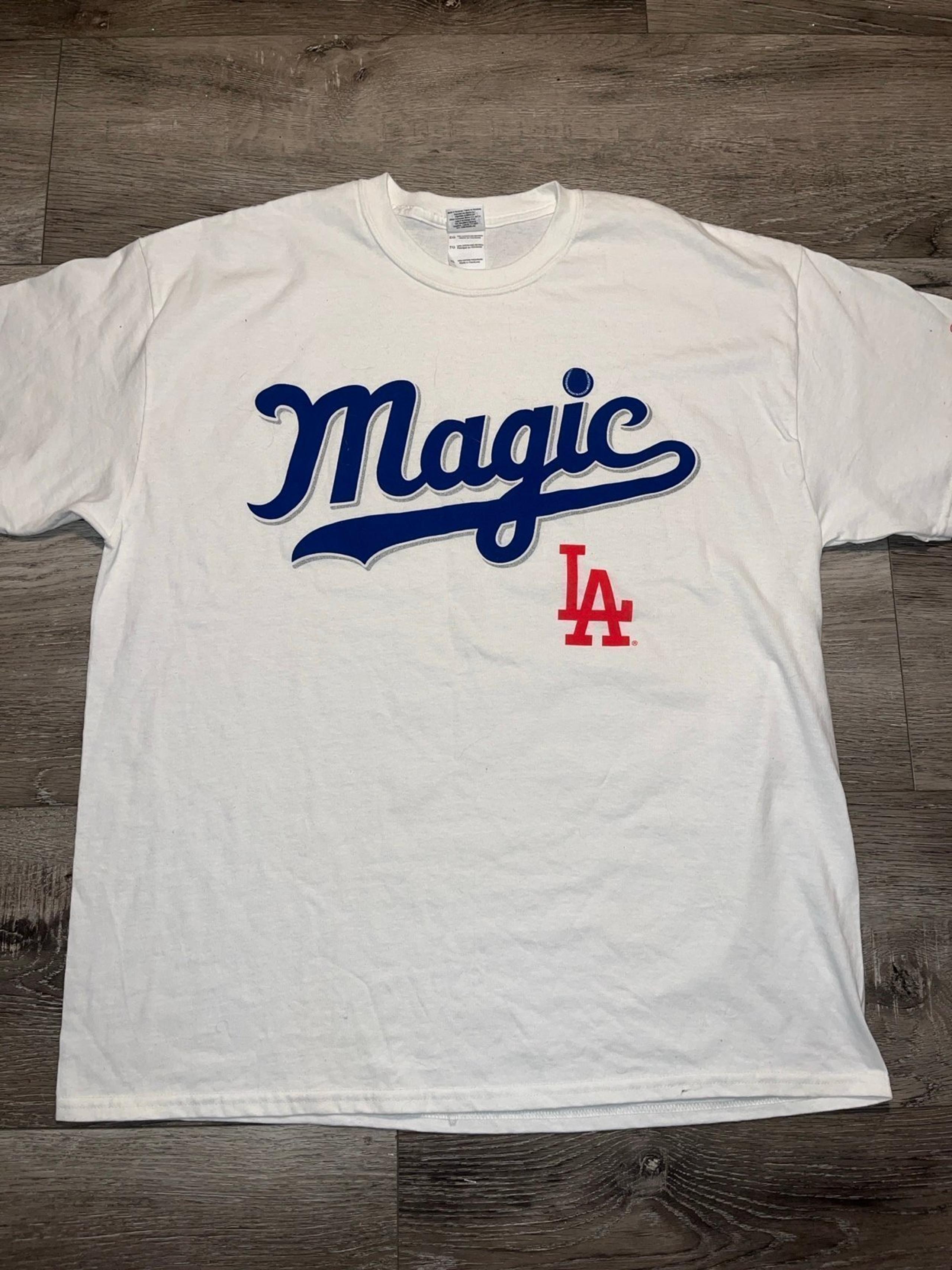 2013 Magic Johnson Los Angeles Dodgers Night T-shirt