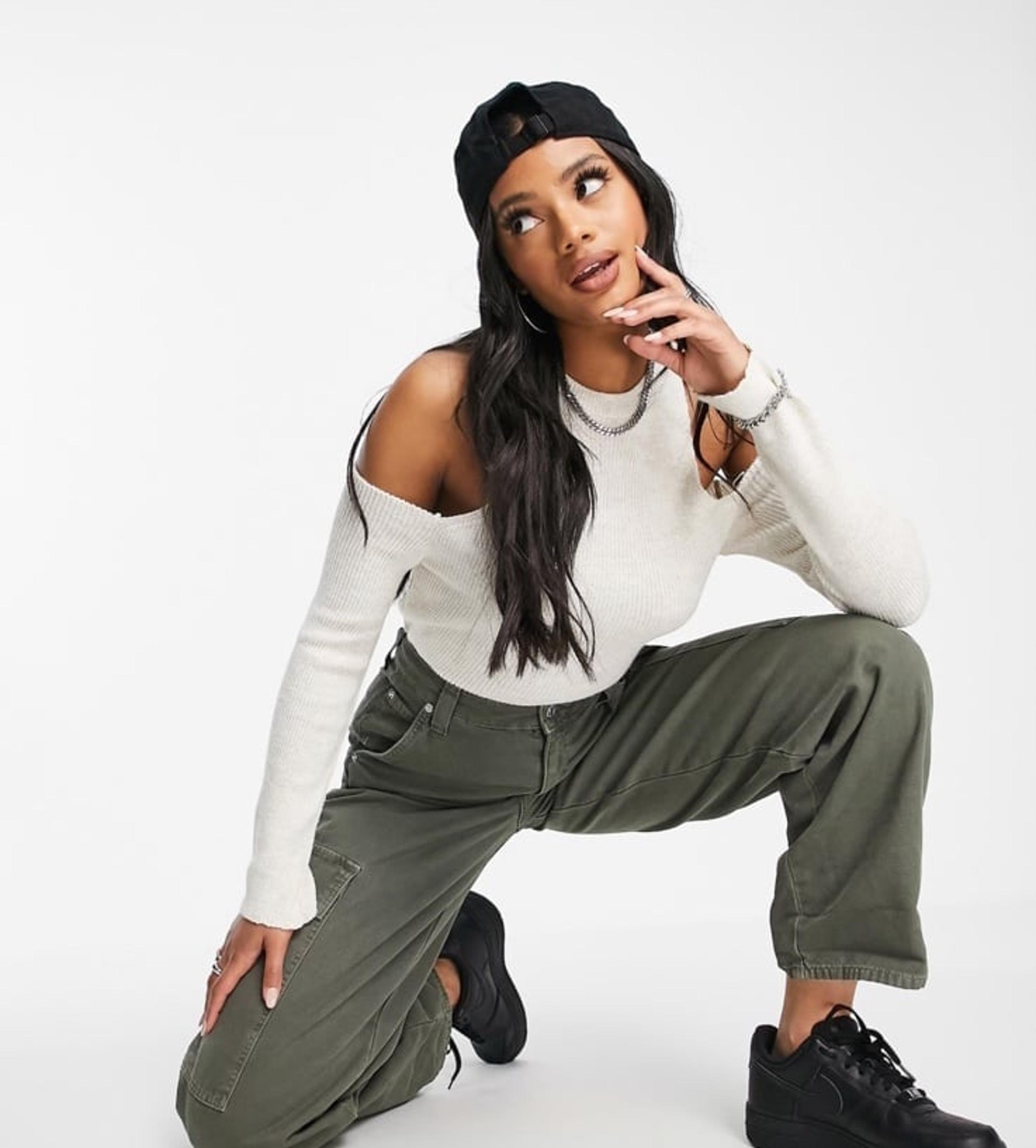 ASOS Knit Open Shoulder Top
