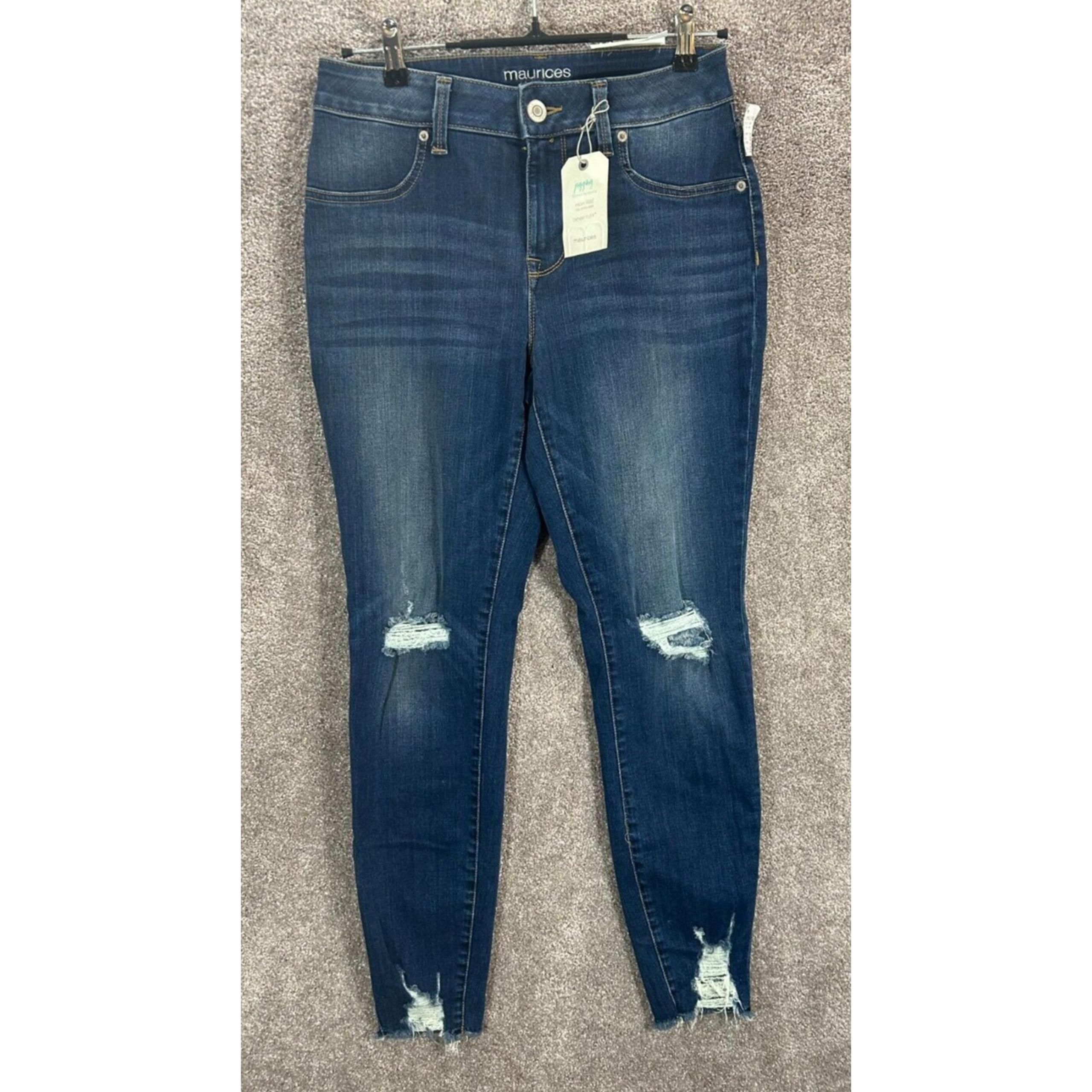 Maurices Jeggings Women Medium Blue Actual 30X30 Hi Rise Flex Slim Leg Jeans NWT