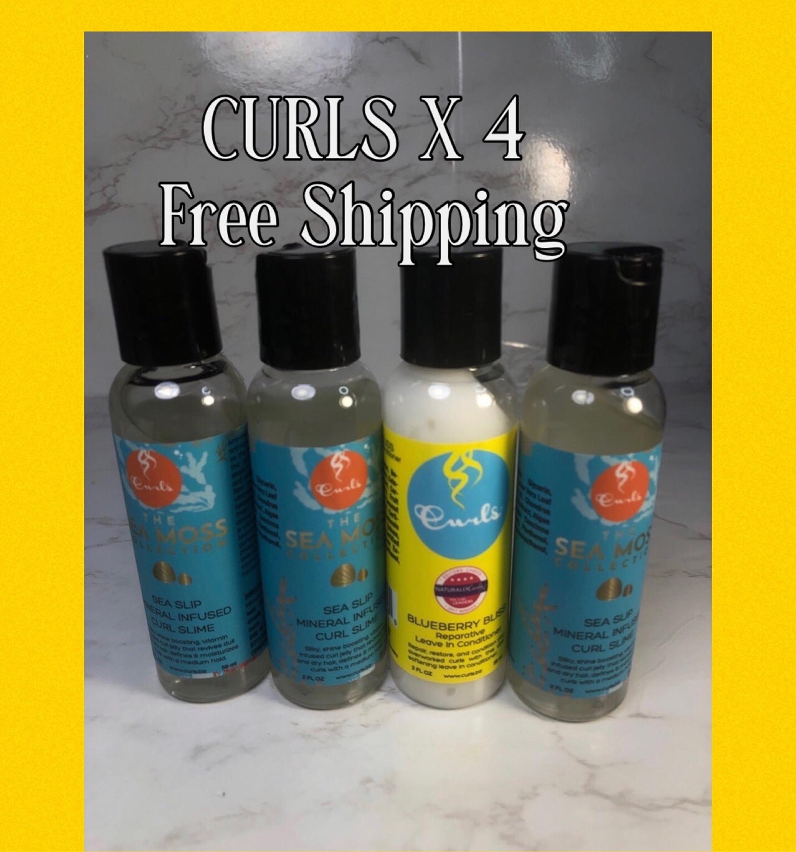 CURLS HAIRCARE, SEA SLIP CURL SLIME & BLUEBERRY BLISS LEAVE IN     #5149