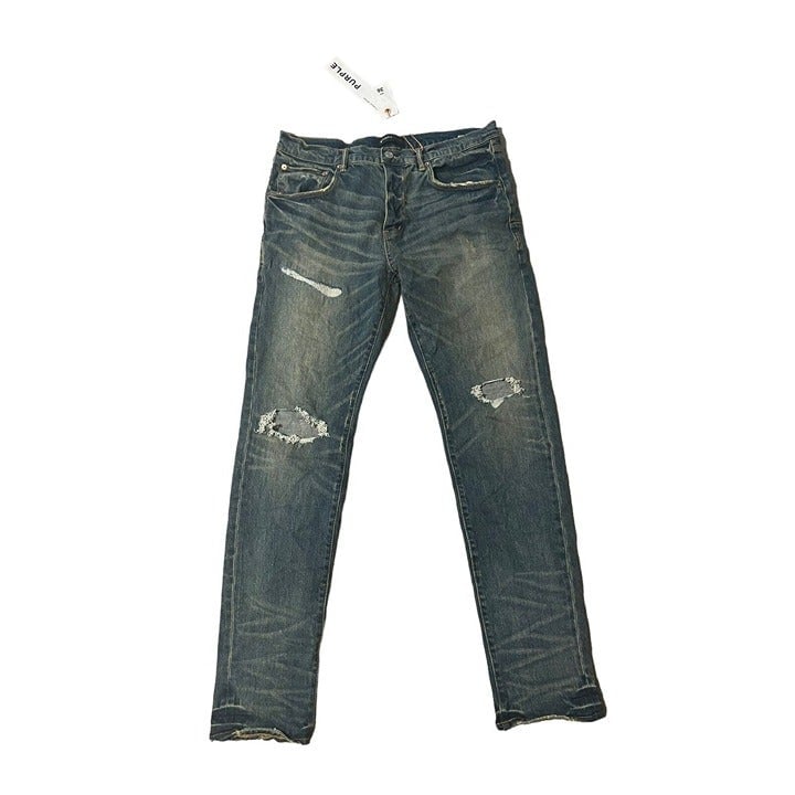 Purple Brand Jeans Mens Slim Fit Low Rise Slim Leg P001 Blue 295 Size 36/32