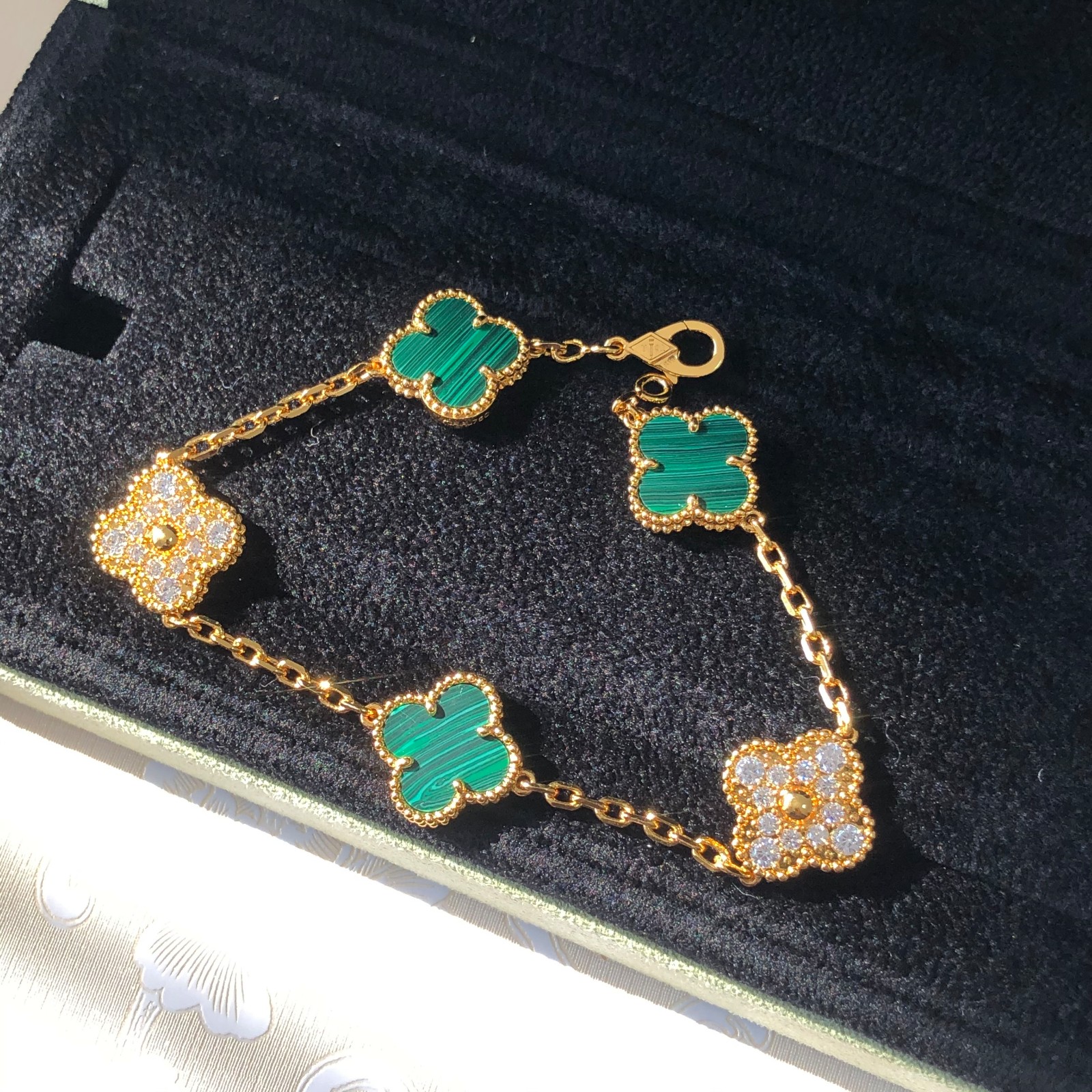 Women's Bracelet Malachite& Diamond