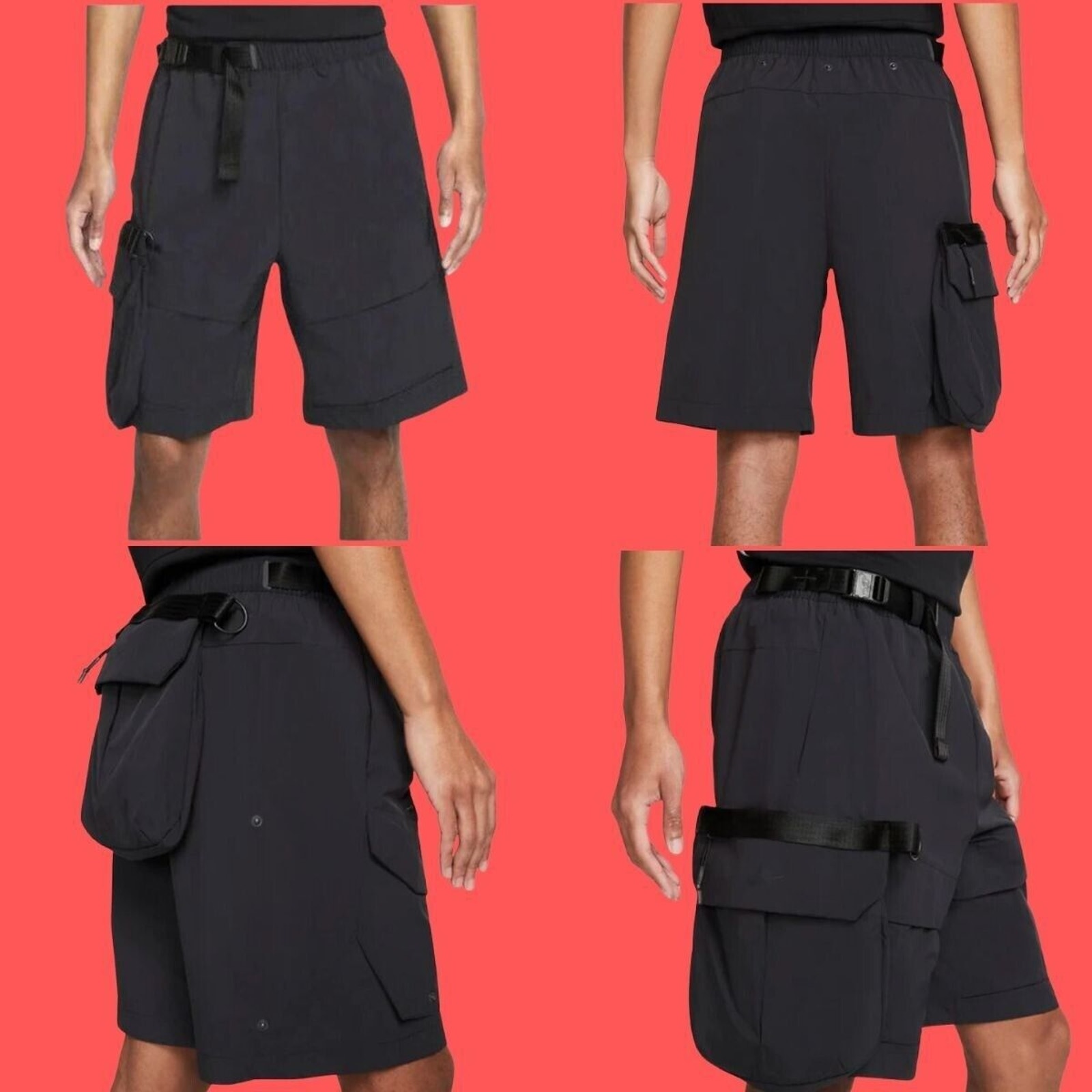 NWT Nike Sportswear Tech Pack Woven Unlined Cargo Shorts Black DM5592-010 Sz XL