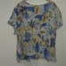 NWT Nicole Miller 100% Linen Washable Short Sleeves Print Top Size 3X