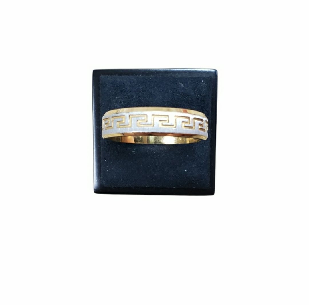 Size 12 Gold Silver Toned Aztec Band
