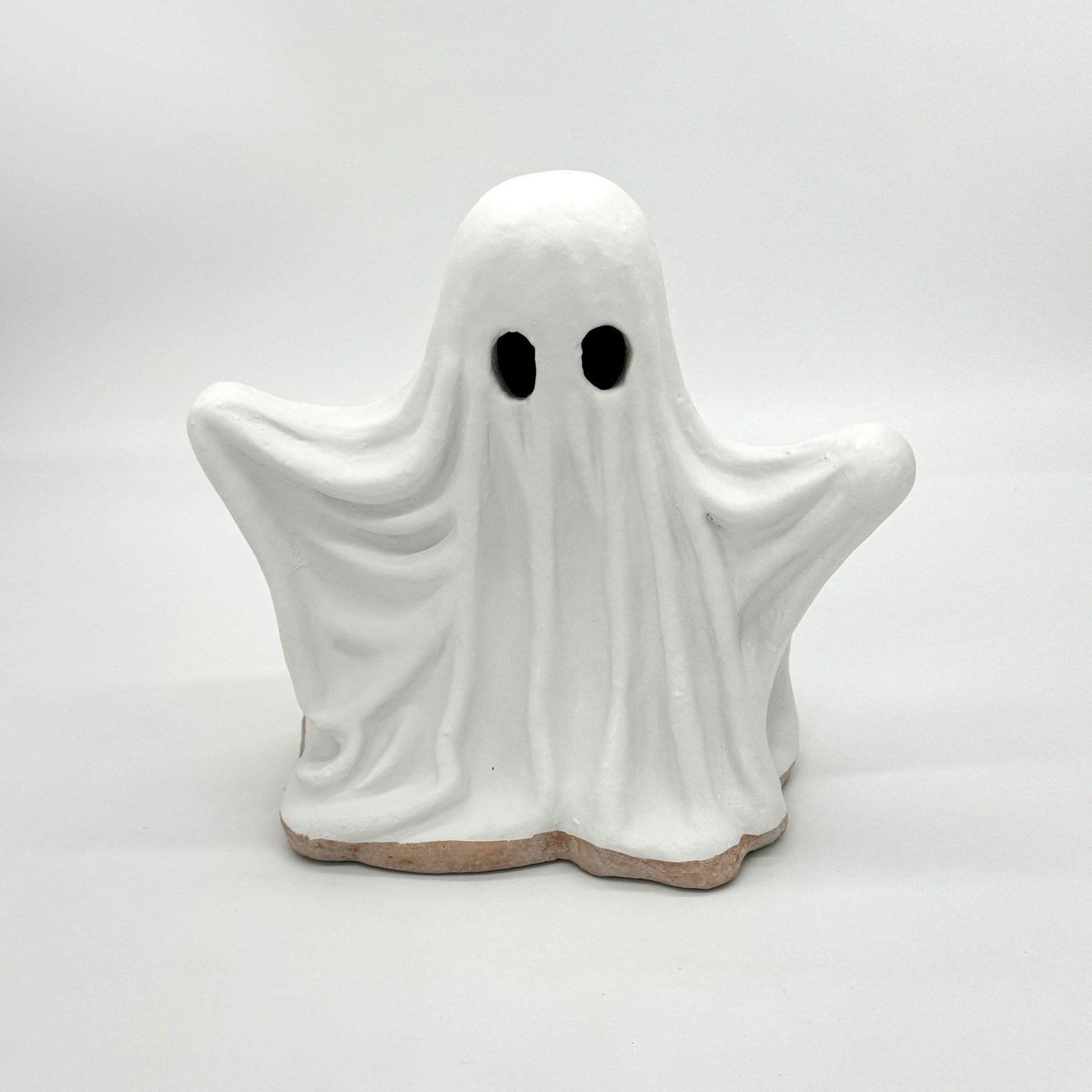New Pottery Barn Terracotta Ghost Halloween Small Short Ghost Statue