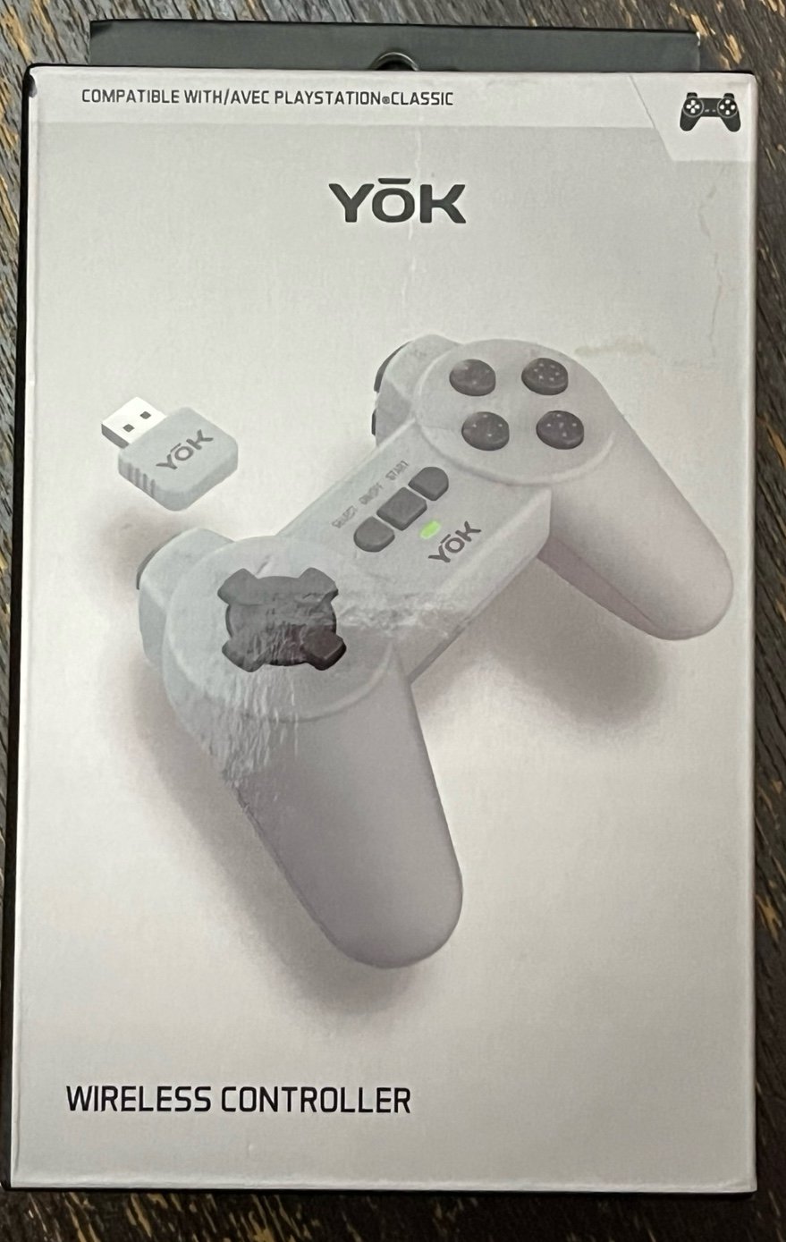 NEW - Yok Wireless USB Controller for Playstation Classic (PlayStation Mini).