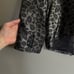 Smythe Film Fest Sharp Shoulder Blazer Metallic Leopard Size 0 Black Grey Chic
