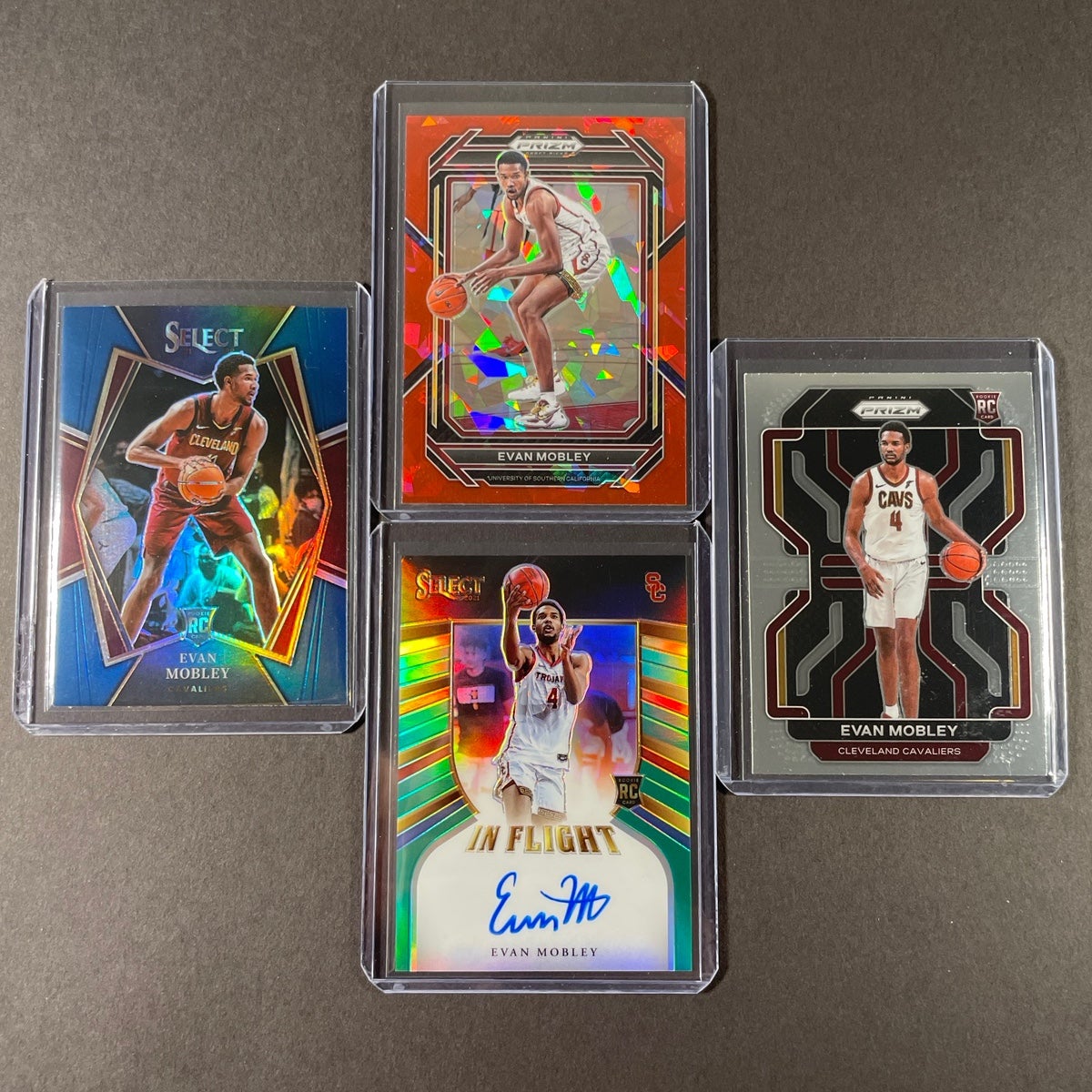 Evan Mobley Lot Auto Rookie Prizms Cavs Trojans
