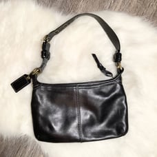 Coach Bleecker Tattersall leather bag