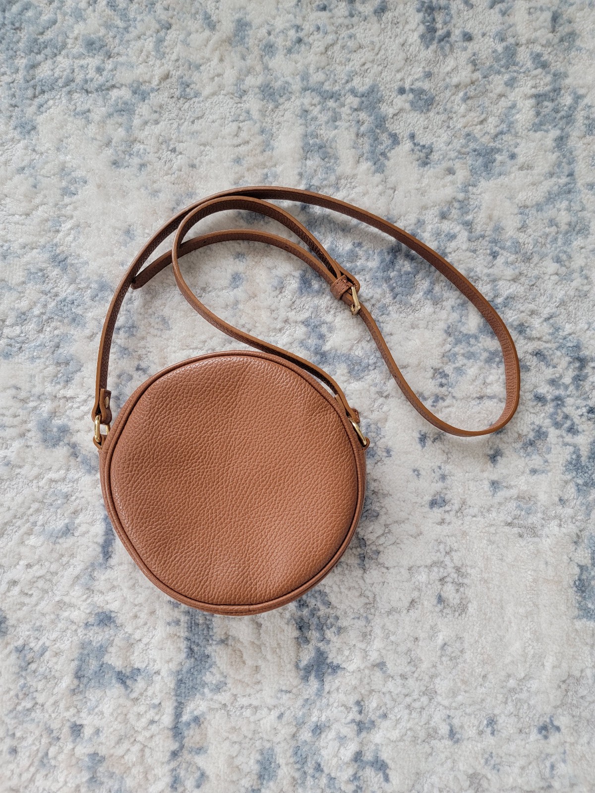 Quince Italian leather circle crossbody bag