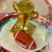 NEW Football snow globe, football trophy, football on a helmet base! Great gift!