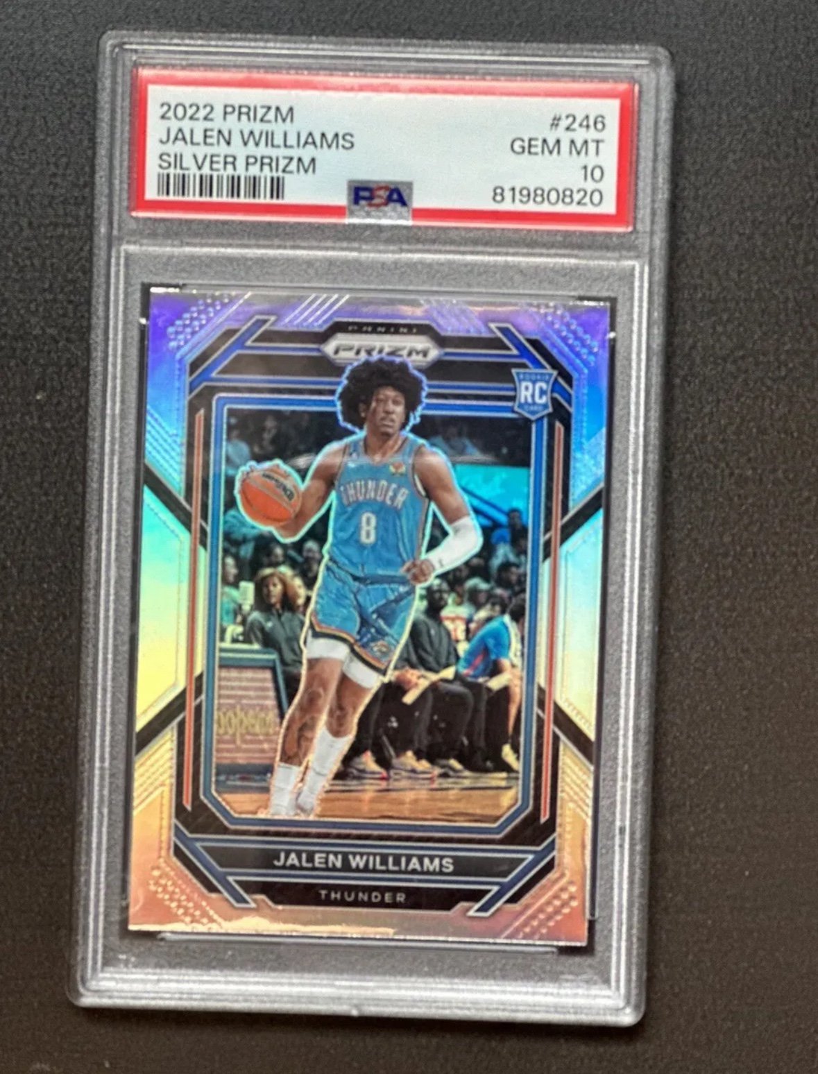 2022-23 Silver Prizm Jalen Williams #246 RC PSA 10 Panini Prizm Thunder Rookie
