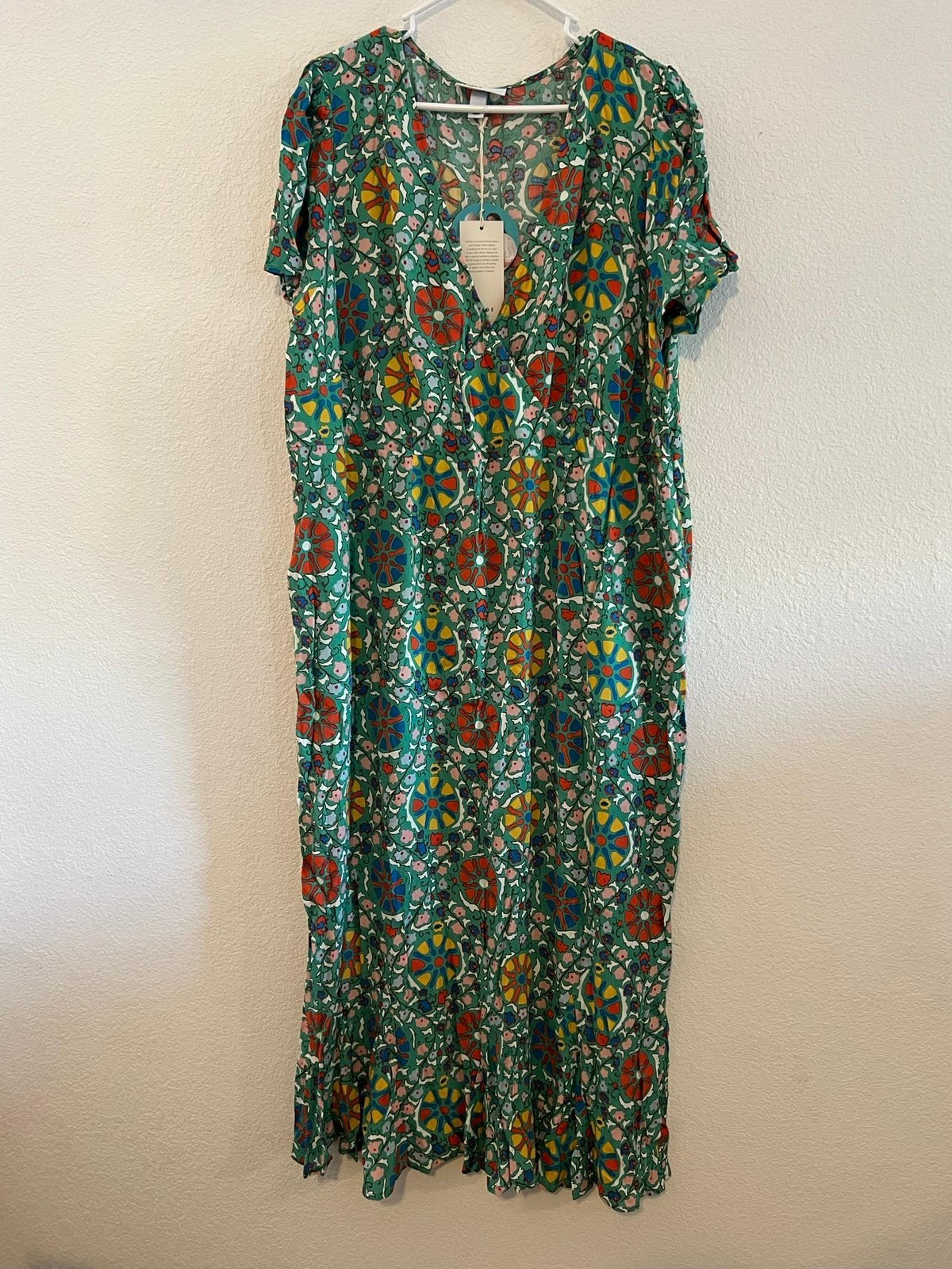 Rhode-zinnia floral print short sleeve midi dress