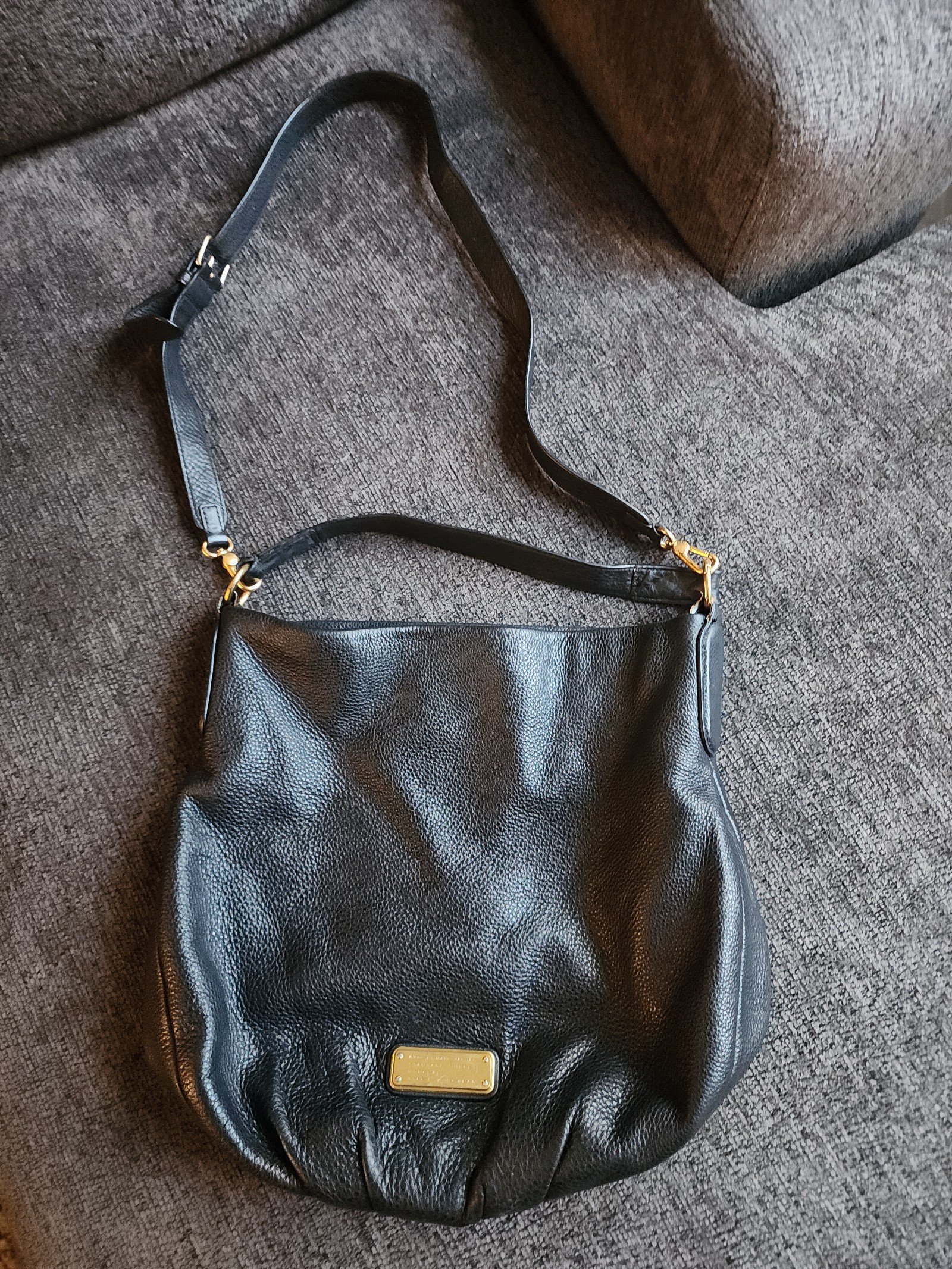 Marc By Marc Jacobs Black pebbled leather handbag