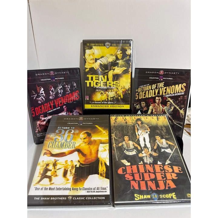 Kung Fu DVD Collection: 5 Deadly Venoms Return Of The 36th Chamber Ten Tigers Of