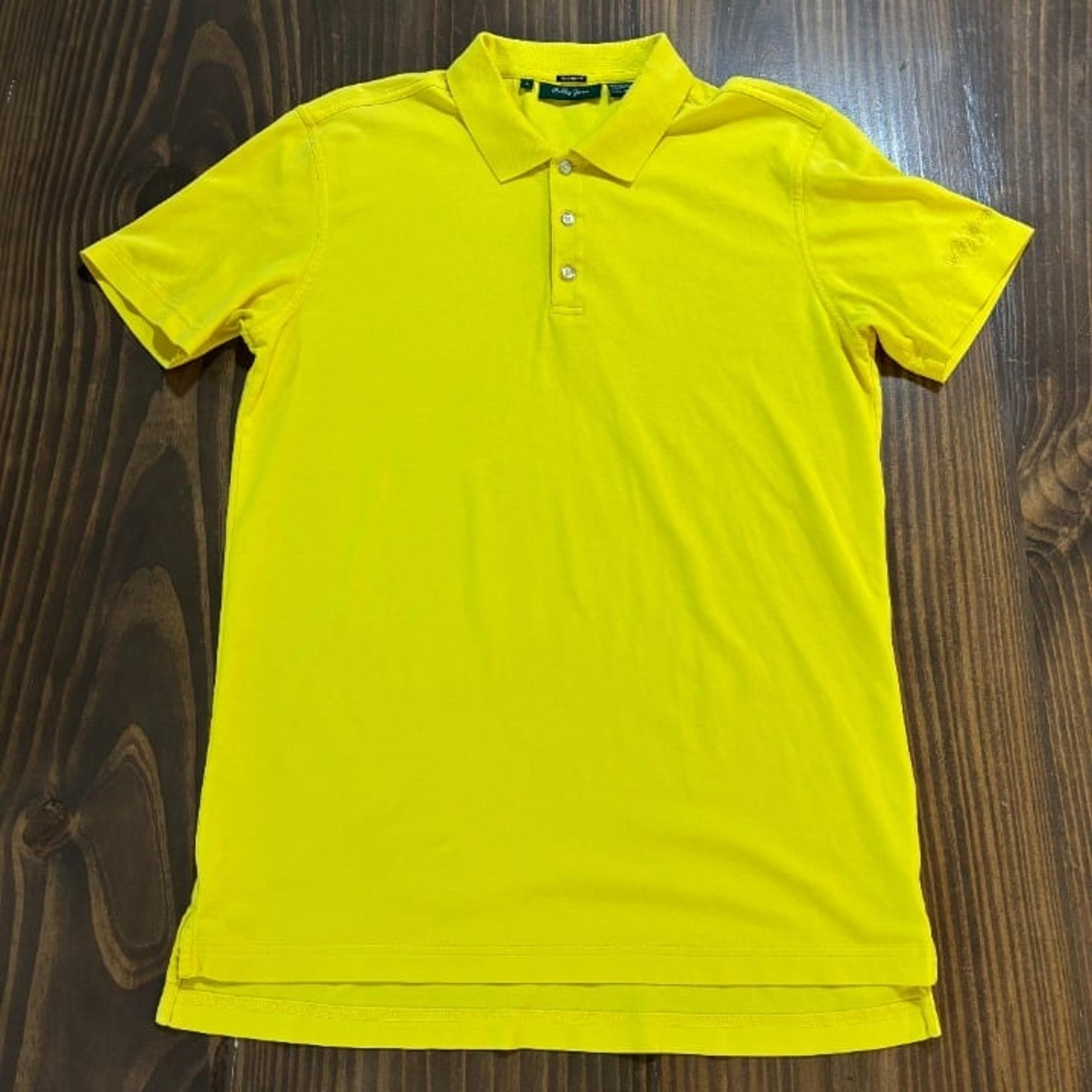 Bobby Jones Collection L Yellow Cotton Polo Golf Shirt Classic Fit