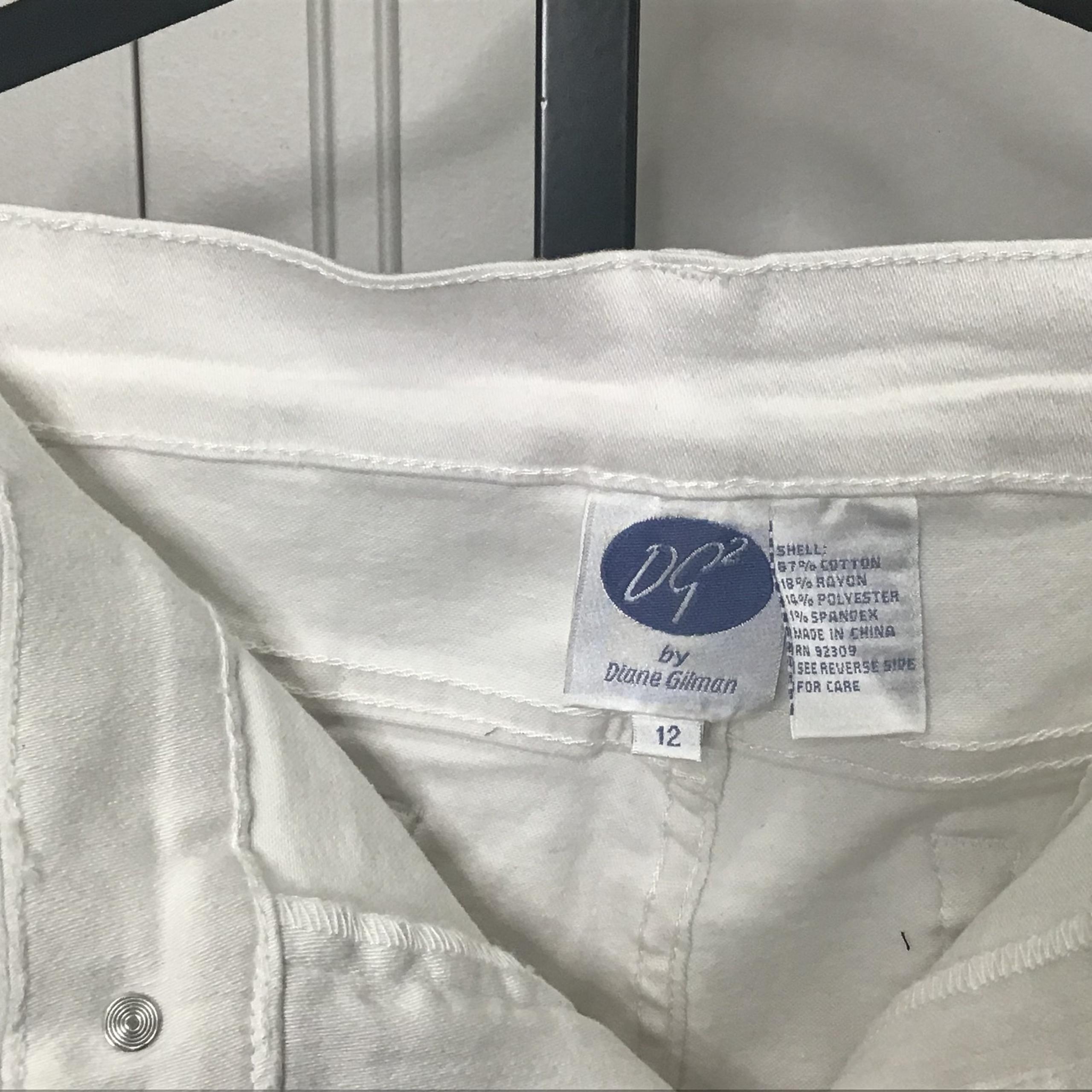 NWOT Diane Gilman Jean Bermuda Shorts - White Size 12