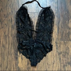 Adore Me Black Lace Bodysuit