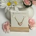 Kendra Scott Pink MOP Ari Heart Rose Gold Necklace