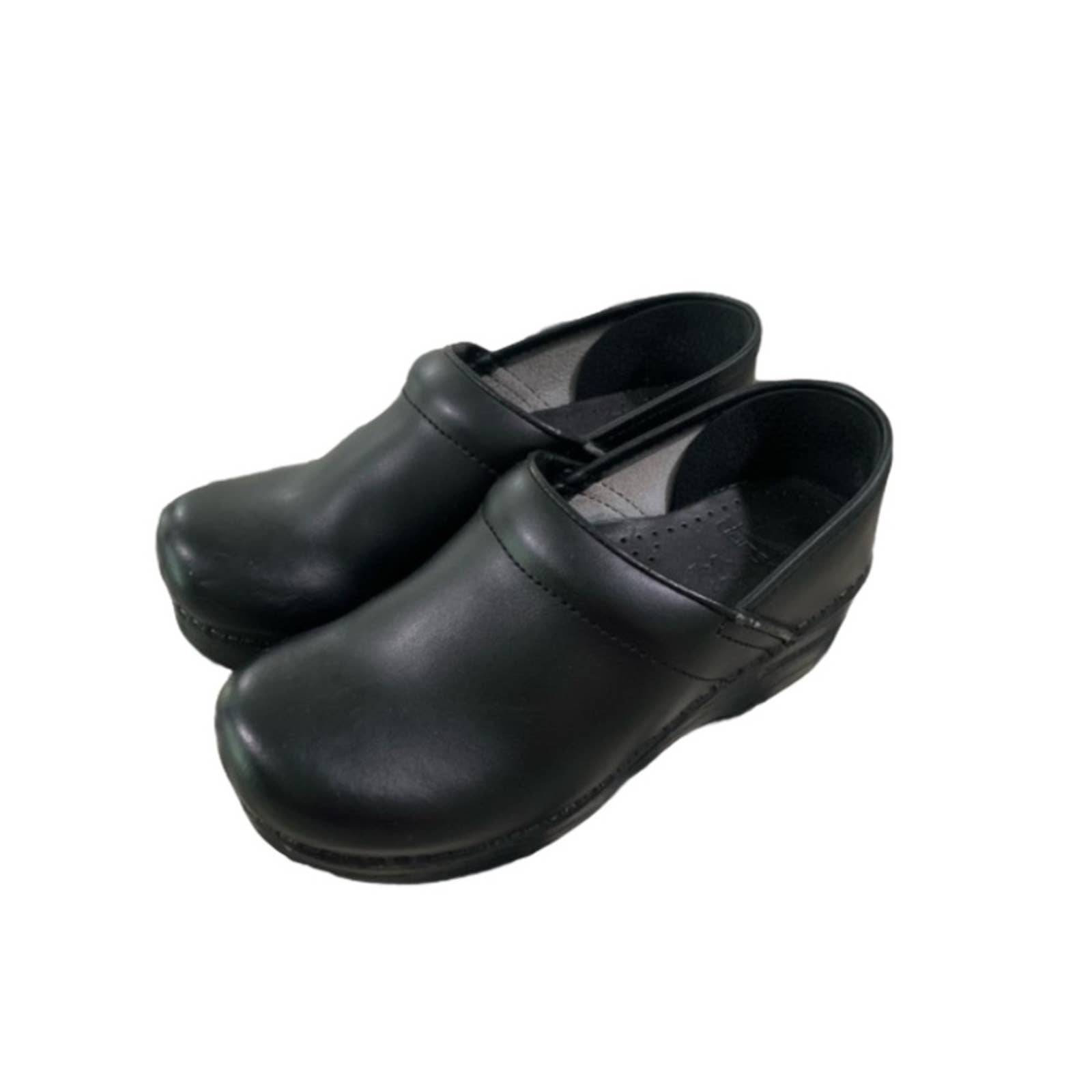 DANSKO Women’s Black Professional Leather Clogs 36