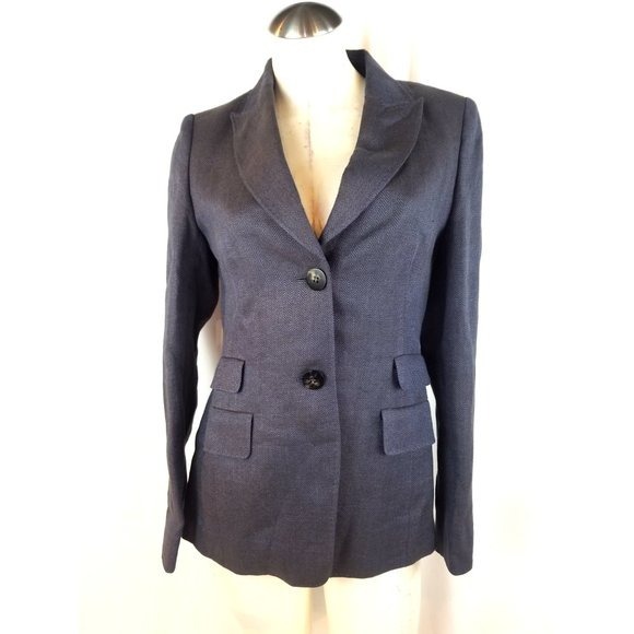 Bogner Size 36 / 6 Blue Black Blazer