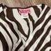 Y2K coastal cowgirl brown and white zebra print sheer long bell sleeve beach cov