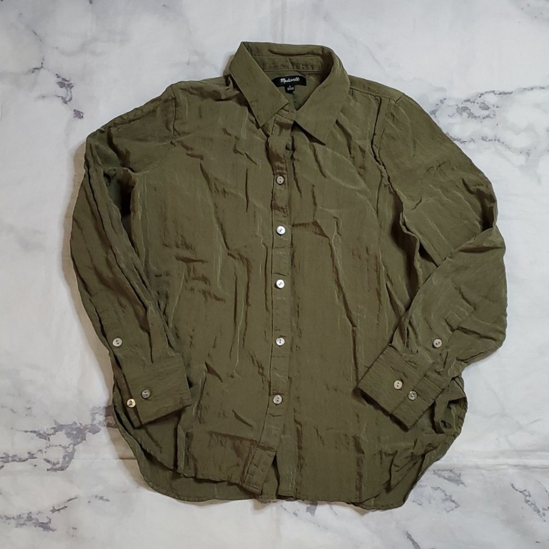 Madewell Green Button Up Shirt