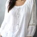NWT Nostalgia white eyelet blouse Size L