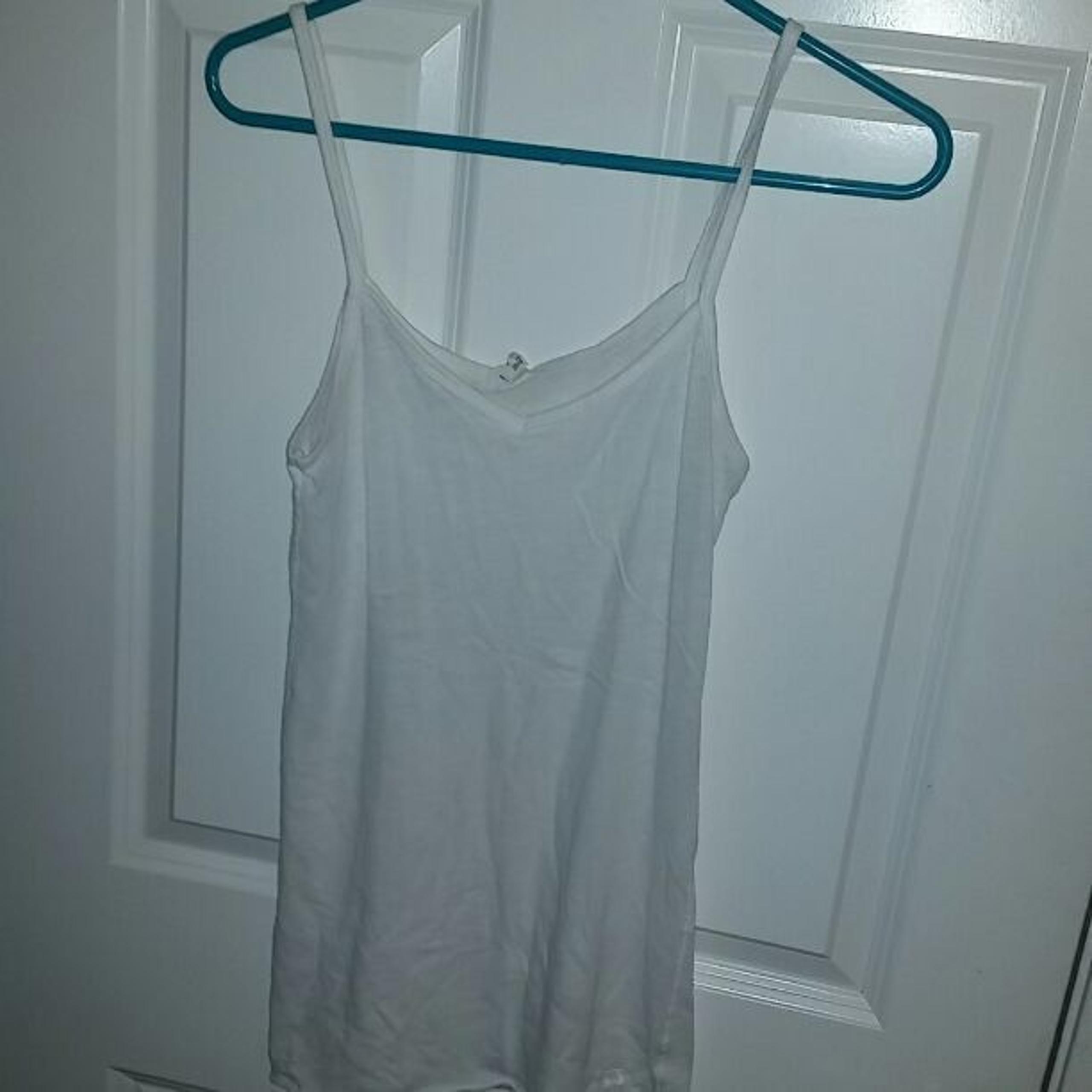 Pink white tank top