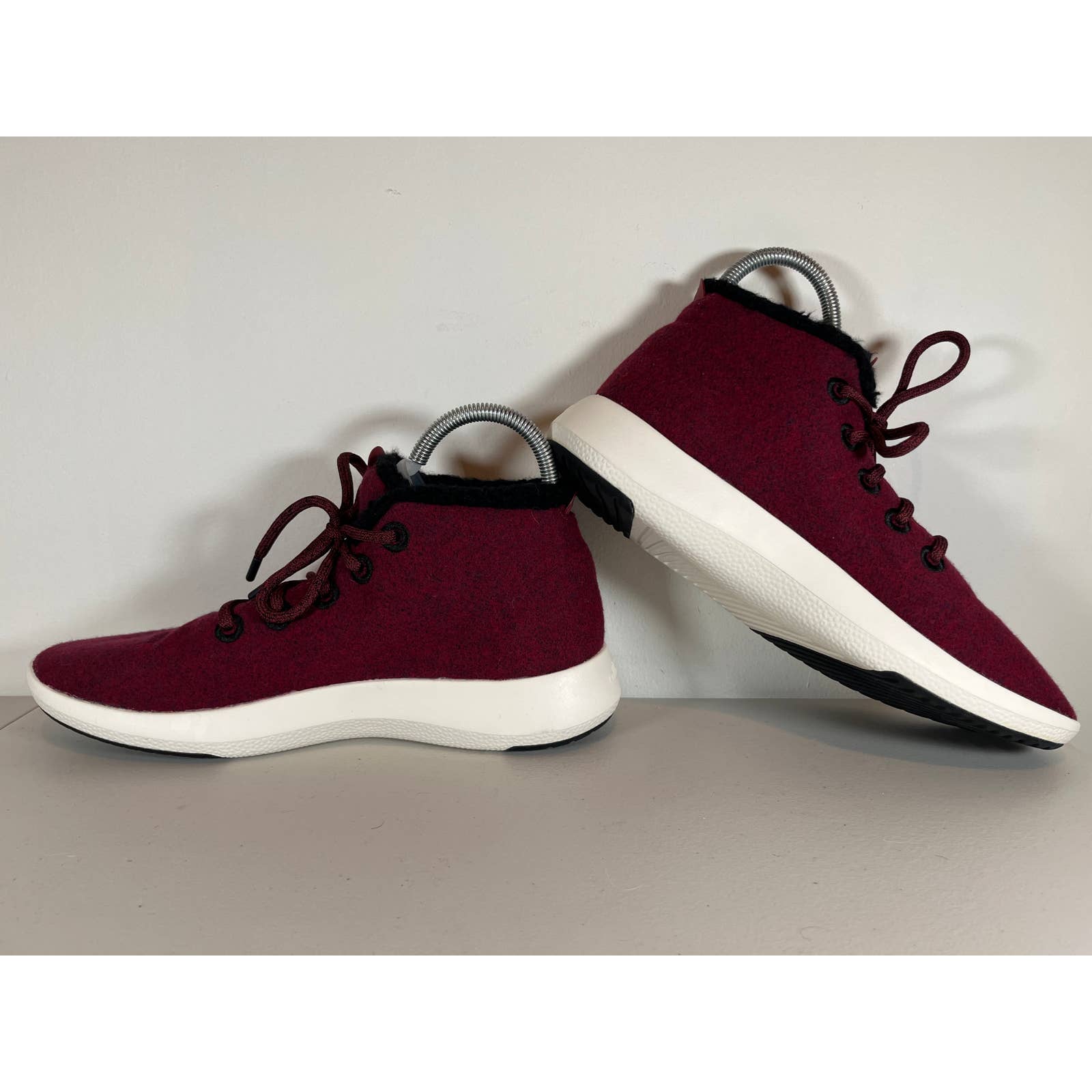 Allbirds Wool Runner Up Mizzle Fluffs Thrive Crimson Lined Shoes Mens Size 12