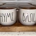 RAE DUNN. Spice Storage Jar, 4 piece