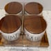 RAE DUNN. Spice Storage Jar, 4 piece