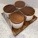 RAE DUNN. Spice Storage Jar, 4 piece